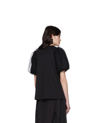 Simone Rocha Black Inverted Puff Sleeve T Shirt