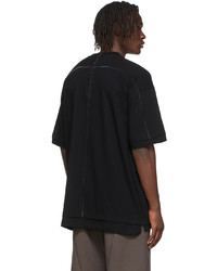 The Viridi-anne Black Layered Loose T Shirt