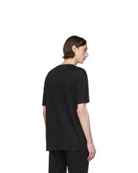 Z Zegna Black Linen T Shirt