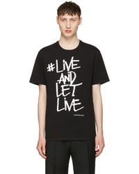 Neil Barrett Black Live And Let Live Graffiti T Shirt