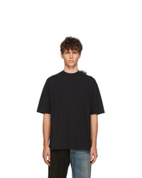 Balenciaga Black Logo Tab Regular T Shirt