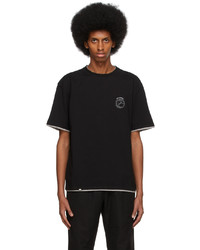 C2h4 Black Multi Existence Layered T Shirt