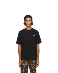 AAPE BY A BATHING APE Black One Point T Shirt