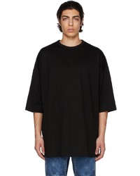 Juun.J Black Overfit Graphic Half Sleeve T Shirt
