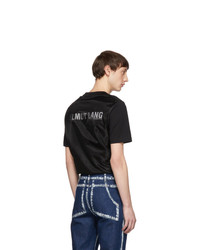 Helmut Lang Black Overlay Logo T Shirt