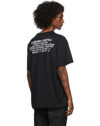 Burberry Black Oversized Location Print T Shirt