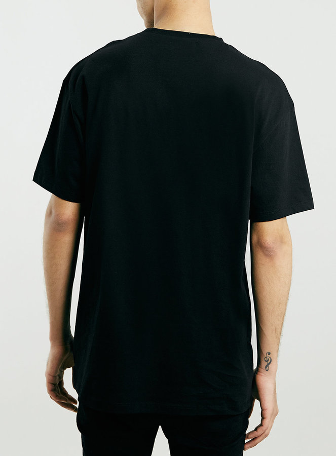 mens black oversized t shirt