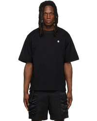 Sacai Black Piqu Pullover T Shirt