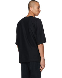 Homme Plissé Issey Miyake Black Release T Basic T Shirt