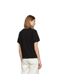 MM6 MAISON MARGIELA Black Short Sleeve Sweatshirt