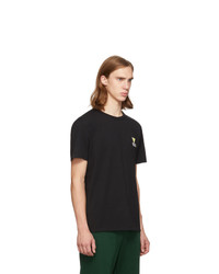 MAISON KITSUNÉ Black Smiley Fox T Shirt