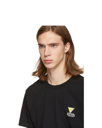 MAISON KITSUNÉ Black Smiley Fox T Shirt