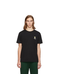 MAISON KITSUNÉ Black Smiley Fox T Shirt