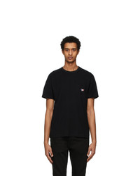 MAISON KITSUNÉ Black Tricolor Fox T Shirt