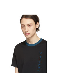 Givenchy Black Vertical Logo Slim Fit T Shirt