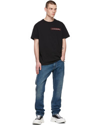 Alexander McQueen Black Webbing Logo T Shirt