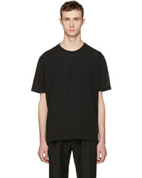 Lanvin Black Woven Front T Shirt