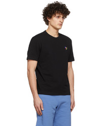 Ps By Paul Smith Black Zebra Embroidery T Shirt
