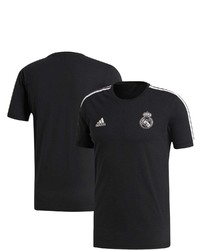 adidas Blackwhite Real Madrid Three Stripe Shoulder T Shirt At Nordstrom