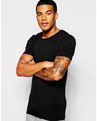 Asos Brand Loungewear Muscle T Shirt With Crew Neck And Stretch In Black