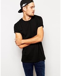 Asos Brand T Shirt With Crew Neck And Roll Sleeve