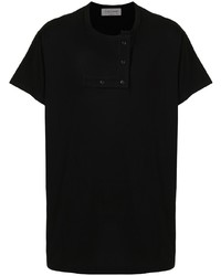 Yohji Yamamoto Button Collar Cotton T Shirt