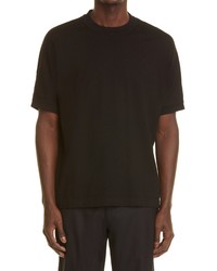 Agnona Classic Cotton Crewneck T Shirt In Black At Nordstrom