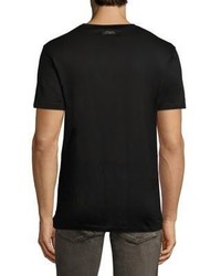 Versace Collection Flocked Baroque Cotton T Shirt