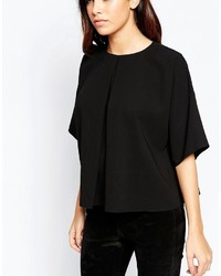 Asos Collection Kimono Sleeve Origami T Shirt With Pleat Front