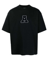 Axel Arigato College A Flocked Logo T Shirt