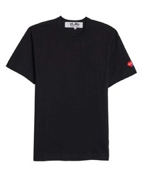 Comme Des Garcons Play Comme Des Garons Play X Invader Logo Patch Cotton T Shirt