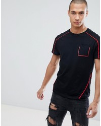 D-struct Contrast Taping Pocket T Shirt