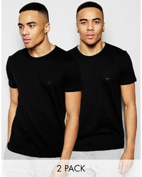 Emporio Armani Cotton Crew Neck T Shirts 2 Pack In Regular Fit