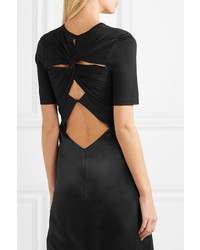 Dion Lee Cropped Twist Back Cotton Jersey T Shirt