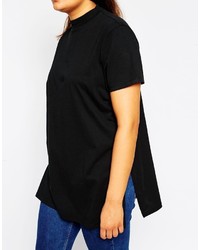 Asos Curve Longline T Shirt With High Neck
