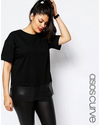 Asos Curve T Shirt With Sheer Panel