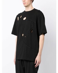 Feng Chen Wang Cut Out Detail Cotton T Shirt