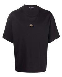 Dolce & Gabbana Dg Logo Plaque Cotton T Shirt