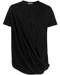 Yohji Yamamoto Draped Design Asymmetric T Shirt