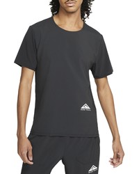 Nike Dri Fit Rise 365 Trail Running T Shirt In Black At Nordstrom