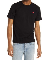 Comme Des Garcons Play Embroidered Cotton T Shirt