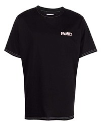 Family First Embroidered Logo Stitch Edge T Shirt
