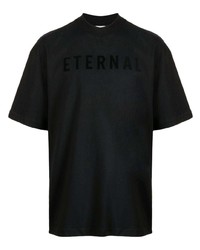 Fear Of God Eternal Logo Flocked Cotton T Shirt