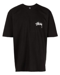 Stussy Graphic Logo Print Cotton T Shirt