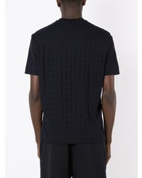 Emporio Armani Jacquard Patterned Cotton T Shirt
