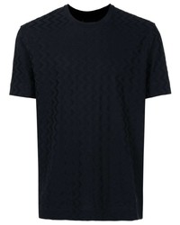 Emporio Armani Jacquard Patterned Cotton T Shirt