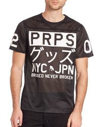 PRPS Japanese Character Perforated T Shirt