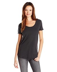 RVCA Juniors Label Pippi 2 Pigt Dye Loose Fit Scoop Neck Basic Tee