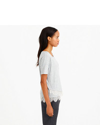 J.Crew Lace Trim T Shirt