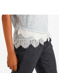 J.Crew Lace Trim T Shirt